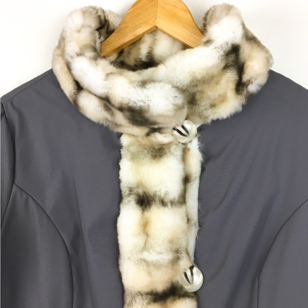 Hal Rubenstein Women's Reversible Faux Fur Coat size Medium Animal Print - Picture 14 of 16
